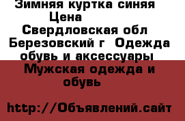 Зимняя куртка синяя › Цена ­ 1 000 - Свердловская обл., Березовский г. Одежда, обувь и аксессуары » Мужская одежда и обувь   